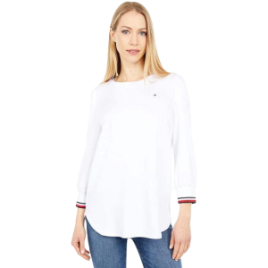 TH Ladies Long Sleeve Blouse/White/XL