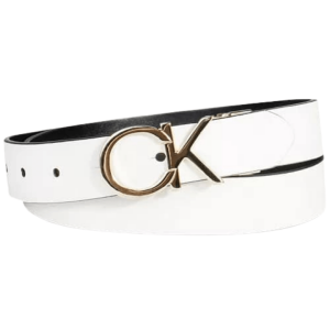 CK Ladies Reversible Belt/White/MED