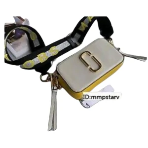 Marc Jacobs Snapshot Crossbody Bag/White-Yellow
