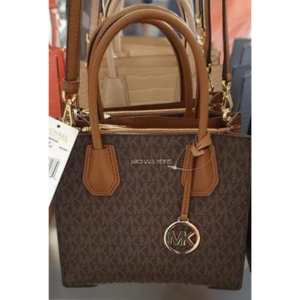 MK Mercer Drawstring Logo Crossbody/Brown