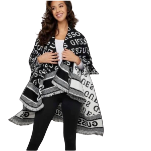 Guess wrapping scarf/black.white