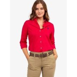 US POLO ASSN WOMEN'S SHIRT/RED/MEDIUM