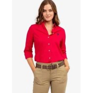 US POLO ASSN WOMEN'S SHIRT/RED/MEDIUM