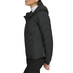 Calvin Klein Packable Chevron Quilt Scuba Puffer Jacket Black - Image 3