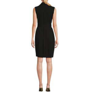 CALVIN KLEIN Belted Notch Collar Sheath Mini Dress - Image 3