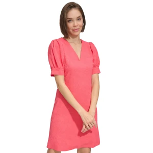 Tommy Hilfiger Blossom Floral Puff Sleeve Jacquard Shift Dress