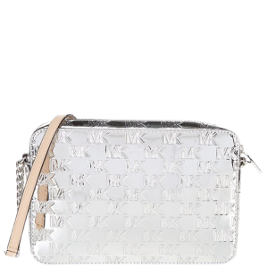 Alternative view of Michael Kors     Jet Set Large East West Silver Signature Embossed Logo Crossbody Bag