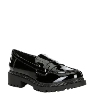 DKNY       Rudy Patent Leather Rhinestone Trim Loafers
