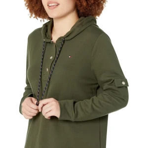 Tommy Hilfiger French Terry Snap Hoodie Dress - Image 3