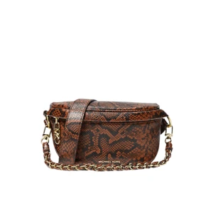 MICHAEL KORS       Slater Extra-Small Snake Embossed Leather Sling Pack