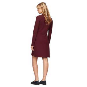 TOMMY HILFIGER SLIM FIT LONG-SLEEVE POLO DRESS - Image 4