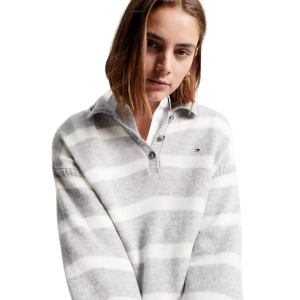 TOMMY HILFIGER WOOL STRIPE POLO SWEATER DRESS - Image 4