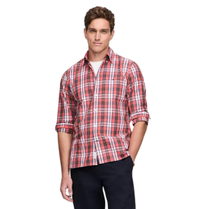 TOMMY HILFIGER REGULAR FIT TARTAN POPLIN SHIRT