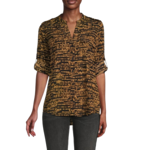 CALVIN KLEIN Print Button Front Top