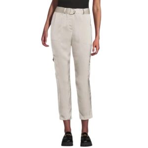 CALVIN KLEIN Belted Satin Cargo Pants