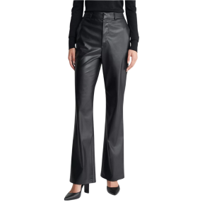 Calvin Klein Faux Leather Flared Pants