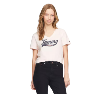TOMMY JEANS TOMMY LOGO V-NECK T-SHIRT