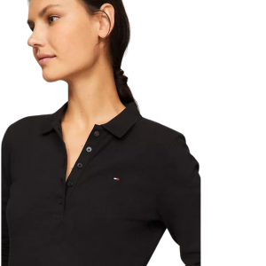 Alternative view of TOMMY HILFIGER SLIM FIT LONG-SLEEVE POLO DRESS