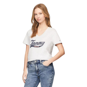 TOMMY JEANS TOMMY LOGO V-NECK T-SHIRT