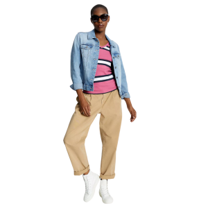 Alternative view of TOMMY HILFIGER SLIM FIT FAVORITE STRIPE V-NECK T-SHIRT