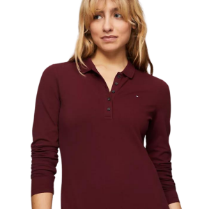 Alternative view of TOMMY HILFIGER SLIM FIT LONG-SLEEVE POLO DRESS