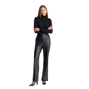 Calvin Klein Faux Leather Flared Pants - Image 4
