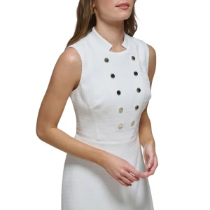Tommy Hilfiger Hopsack Bandleader Sleeveless A-Line Dress - Image 4