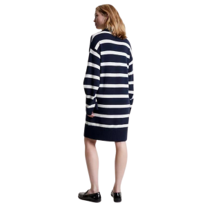 Alternative view of TOMMY HILFIGER WOOL STRIPE POLO SWEATER DRESS