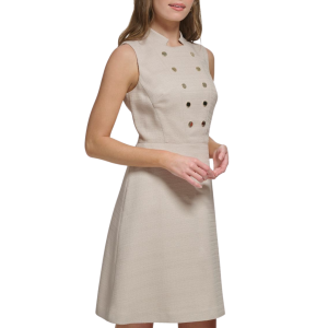 Tommy Hilfiger Hopsack Bandleader Sleeveless A-Line Dress - Image 3