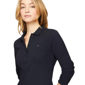 Alternative view of TOMMY HILFIGER SLIM FIT LONG-SLEEVE POLO DRESS