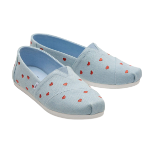 TOMS Alpargata Denim Embroidered Hearts