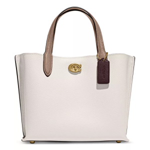 COACH Polished Pebble Leather Willow Tote 24 with Convertible Straps