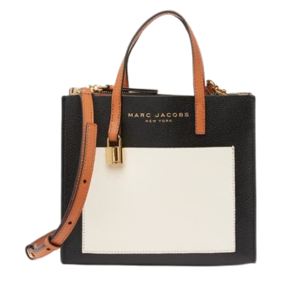 Marc Jacobs Mini Grind Colorblock Leather Tote Bag – Fashion
