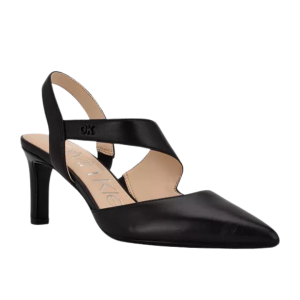 CALVIN KLEIN Larin Pointed Toe Slingback Asymmetrical Strap Pumps