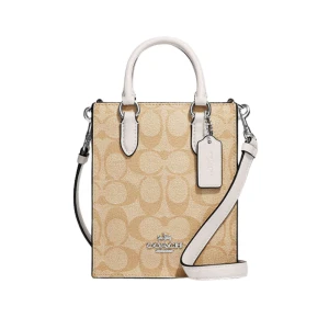 COACH North South Mini Tote In Signature Canvas