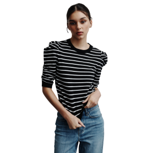 DKNY CREW NECK STRIPE TOP - Image 3