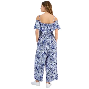 TOMMY HILFIGER Floral-Print Off-the-Shoulder Jumpsuit - Image 2