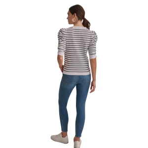 DKNY CREW NECK STRIPE TOP - Image 4