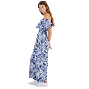 TOMMY HILFIGER Floral-Print Off-the-Shoulder Jumpsuit - Image 3