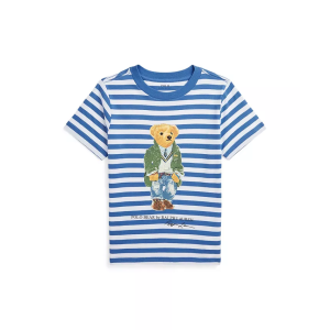 POLO RALPH LAUREN Big Boys Polo Bear Striped Cotton Jersey T-shirt