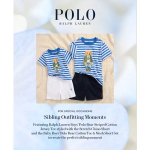 POLO RALPH LAUREN Toddler and Little Boys Polo Bear Striped Cotton Jersey T-shirt - Image 3