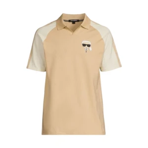 KARL LAGERFELD PARIS Logo Pima Cotton Blend Polo - Image 3
