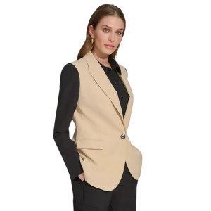 DKNY Colorblocked One-Button Blazer - Image 3