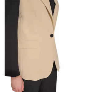 DKNY Colorblocked One-Button Blazer - Image 5