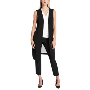 DKNY Chiffon Back Long Vest