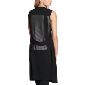 DKNY Chiffon Back Long Vest - Image 2