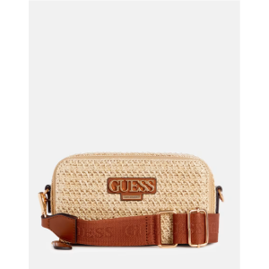 GUESS Lewistown Raffia Dual-Zip Crossbody