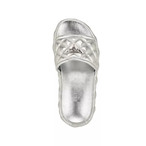 GUESS Women's Longo Logo Quilted Platform Slip On Sandals - Image 4