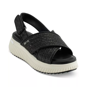 DKNY Malai Woven Crisscross Slingback Platform Sandals