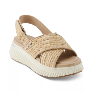 DKNY Malai Woven Crisscross Slingback Platform Sandals